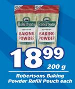 Robertsons Baking Powder Refill Pouch-200g Each