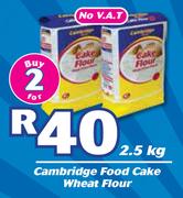 Cambridge Food Cake Wheat Flour-2 x 2.5Kg