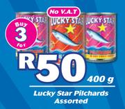 Lucky Star Pilchards Assorted-3 x 500g