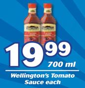 Wellington's Tomato Sauce-700ml Each