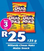 Willards Cheas Naks Maize Snack-3 x 135g