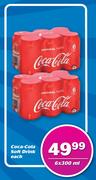 Coca Cola Soft Drink-6 x 300ml