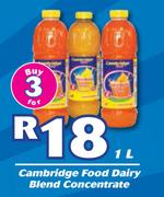 Cambridge Food Dairy Blend Concentrate-3 x 1Ltr