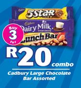 Cadbury Large Chocolate Bar Assorted-For 3