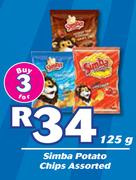 Simba Potato Chips Assorted-3 x 125g