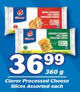 Clover Processed Cheese Slices Assorted-360g Each