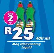 Maq Dishwashing Liquid-2 x 400ml