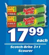 Scotch Brite 3 + 1 Scourer-Each