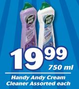 Handy Andy Cream Cleaner-750ml Each