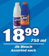 Jik Bleach Assorted-750ml Each