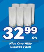 Nice One Willy Glasses Pack-6's