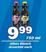 Albex Bleach Assorted-750ml Each