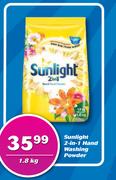 Sunlight 2 In 1 Hand Washing Powder-1.8Kg