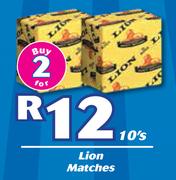 Lion Matches-2 x 10's