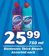 Domestos Thick Bleach Assorted-750ml Each