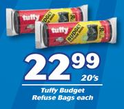 Tuffy Budget Refuse Bags-20's Each
