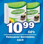 Twinsaver Serviettes-50's Each
