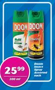 Doom Insect Spray Assorted-300ml Each
