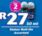 Status Roll On Assorted-2x50ml