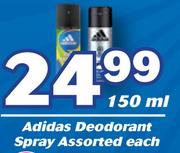 Adidas Deodorant Spray Assorted-150ml Each