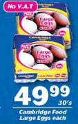 Cambridge Food Large Eggs-30's Each