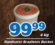 Randsaver Braaiwors Bucket-4kg