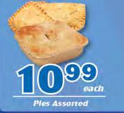 Pies Assorted-Each