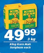 King Korn Malt Sorghum-3kg Each