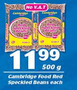 Cambridge Food Red Speckled Beans-500g Each