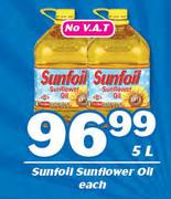 Sunfoil Sunflower Oil-5Ltr Each