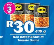 Koo Baked Beans In Tomato Sauce-3x410g