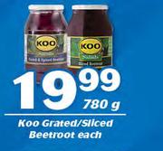 Koo Grated/ Sliced Beetroot-780g Each
