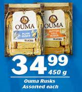 Ouma Rusks Assorted-450g Each