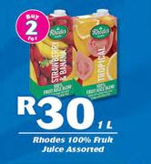 Rhodes 100% Fruit Juice Assorted-2x1Ltr