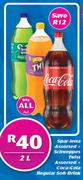 Spar Letta + Schweppes Twist + Coca Cola Regular Soft Drink 2Ltr-For All