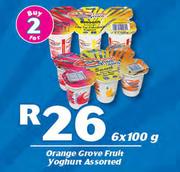 Orange Grove Fruit Yoghurt Assorted-2x6x100g