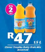 Clover Tropika Dairy Fruit Mix Assorted-2x1.5Ltr