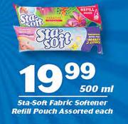 Sta-Soft Fabric Softener Refill Pouch Assorted-500ml Each
