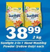 Sunlight 2 In 1 Hand Washing Powder Assorted 2Kg-Each