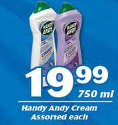 Handy Andy Cream Assorted-750ml Each