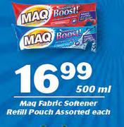 Maq Fabric Softener Refill Pouch Assorted-500ml Each