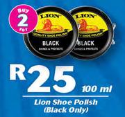 Lion Shoe Polish (Black Only)-2x100ml
