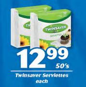 Twinsaver Serviettes-50's Each