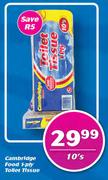 Cambridge Food 1 Ply Toilet Tissue-10's