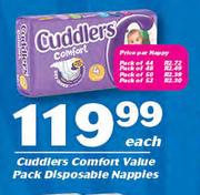 Cuddlers Comfort Value Pack Disposable Nappies-Each