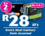 Kotex Maxi Sanitary Pads Assorted-2x10's Pack