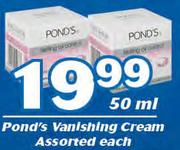 Pond's Vanishing Cream Assorted-50ml Each