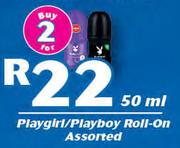 Playgirl/Playboy Roll On Assorted-2x50ml