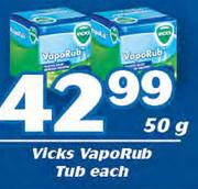 Vicks Vaporub Tub-50g Each