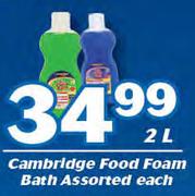 Cambridge Food Foam Bath Assorted-2Ltr Each